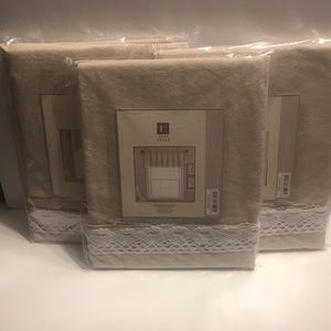 LUSH DECOR SET OF THREE WINDOW VALANCES SIZE 52 x 18 + 2" rod pocket